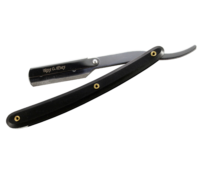 Tips &amp;amp; Toes TT730 Professional Straight Edge Barber Razor - Black - Zoom Image 2