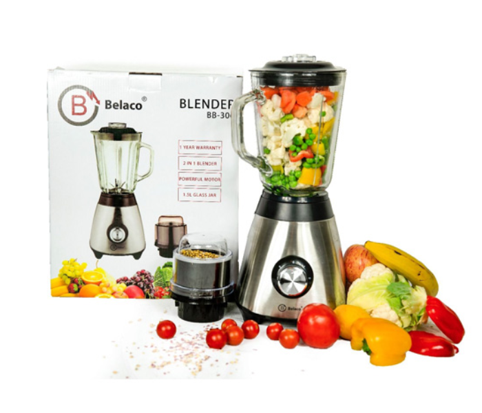 Belaco BB-306 Blender with Jar and Grinder - Black and Silver - Zoom Image 3