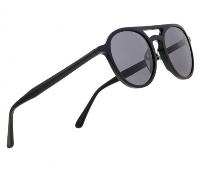 Dion Villard DVSG19041B Round Shape Sunglasses for Men - Black - Zoom Image 2