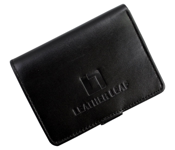 Leather Leaf LL-101 Genuine Leather Wallet for Men- Black - Zoom Image 1