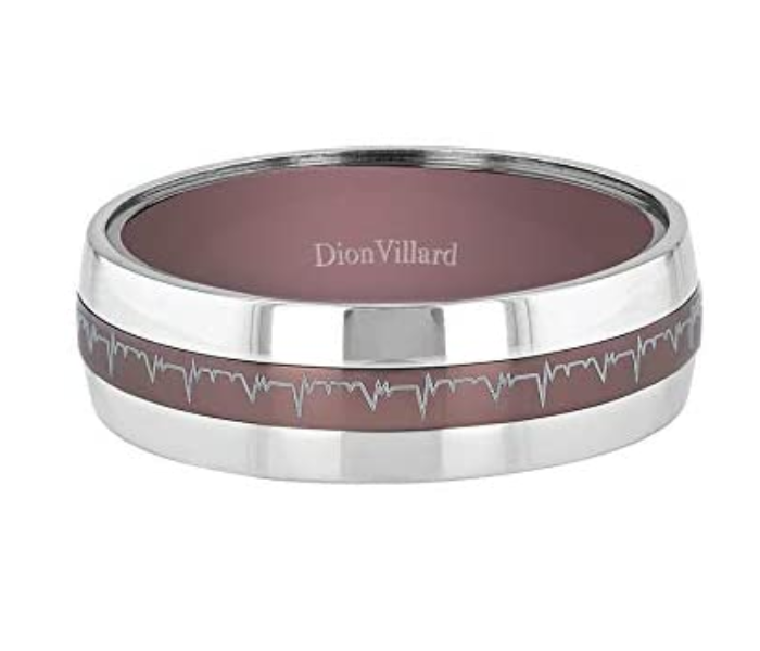 Dion Villard DVR19022G62 Grey Stainless Steel Bronze Ring for Men - Size 62 - Zoom Image 1