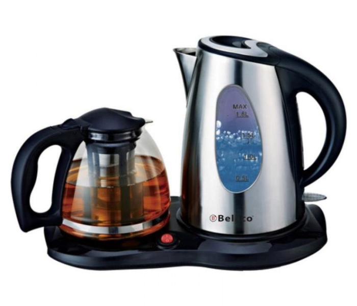 Belaco BKTP-01 1.8 Litre Stainless Steel Kettle with Pot - Black and Silver - Zoom Image 1