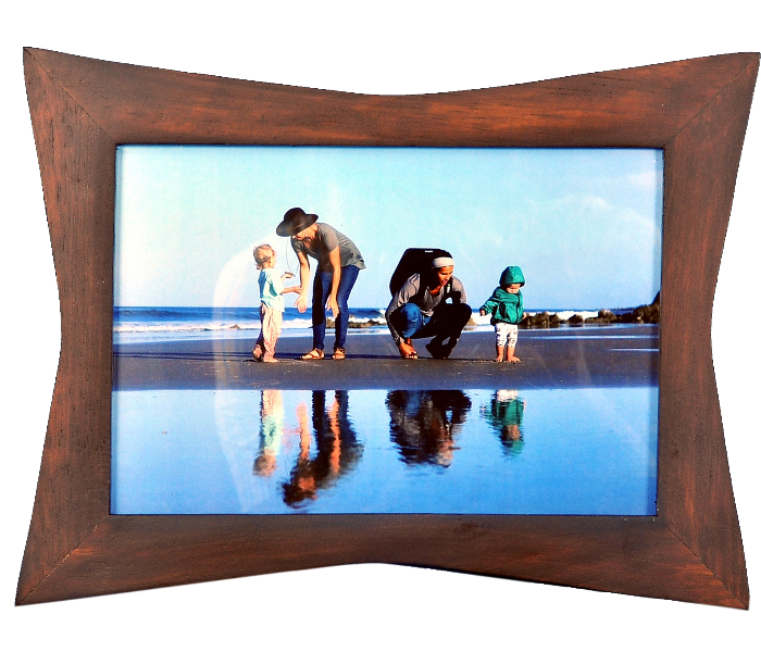 Liebe STAR296 Star Wooden Photo Frame - Brown - Zoom Image