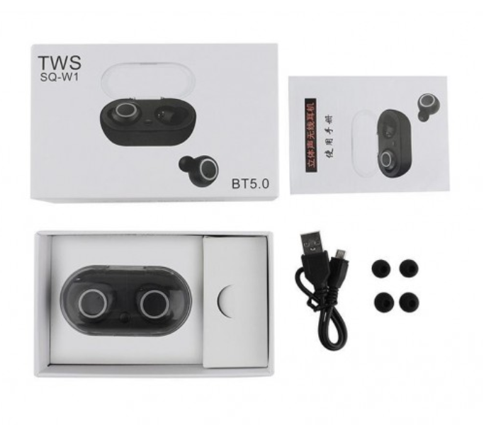 SQ-W1 TWS HiFi Bluetooth 5.0 Wireless-Earphone Headphone Outdoor Headset with Noise Reduction With high Capacity Charging Box Zen - Zoom Image 3