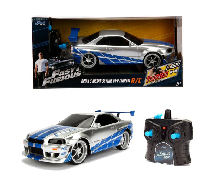 Simba Fast and Furious Brian Nissan Skyline GTR 1:24 Remote Control Racing Car - Zoom Image 1