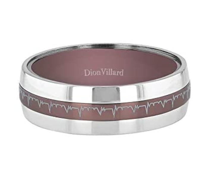 Dion Villard DVR19021G60 Grey Stainless Steel Bronze Ring for Men - Size 60 - Zoom Image 1