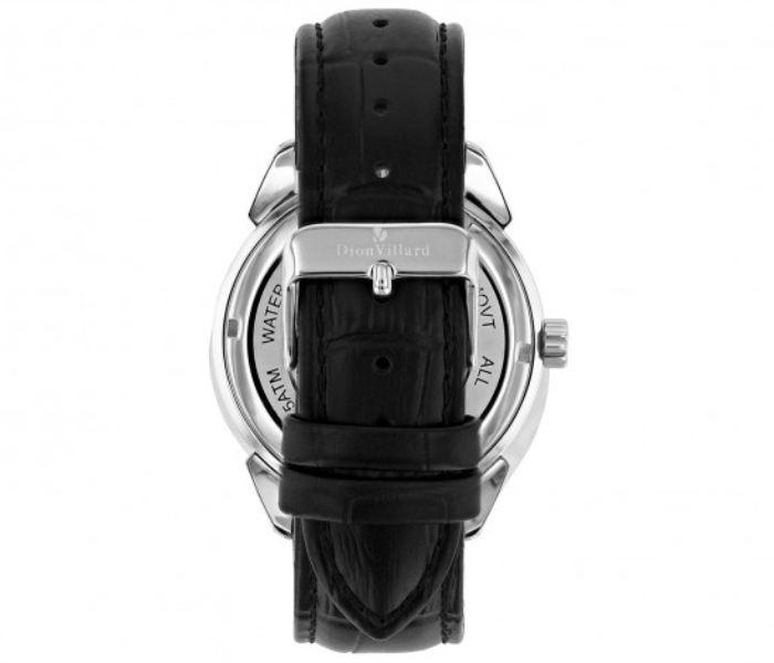 Dion Villard DVW19031 Leather Strap Analog Watch for Men - Black - Zoom Image 3