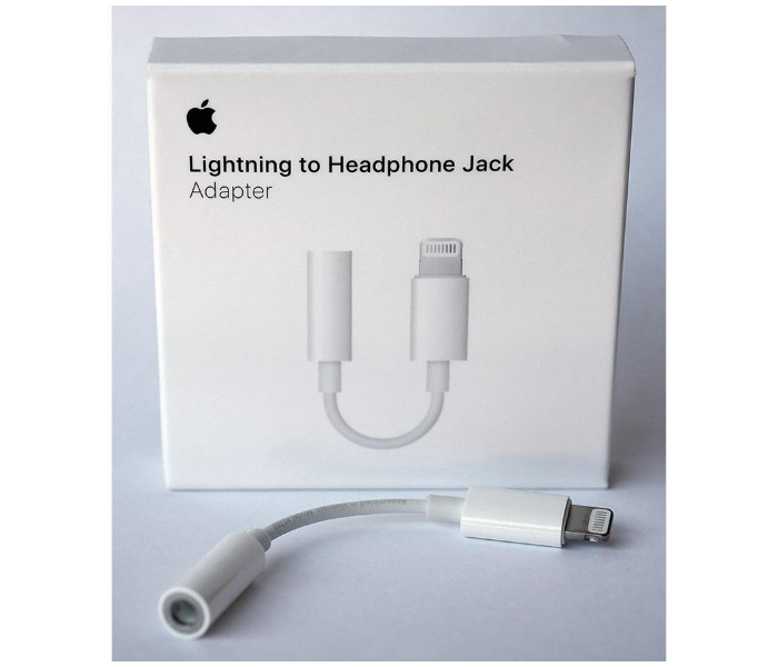 Apple Lightning 3.5mm Headphone Jack Adaptor – White - Zoom Image 3