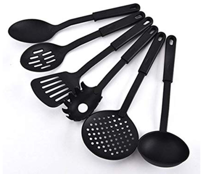 Nylon Kitchen Tool Set 6 Pcs Black - Zoom Image