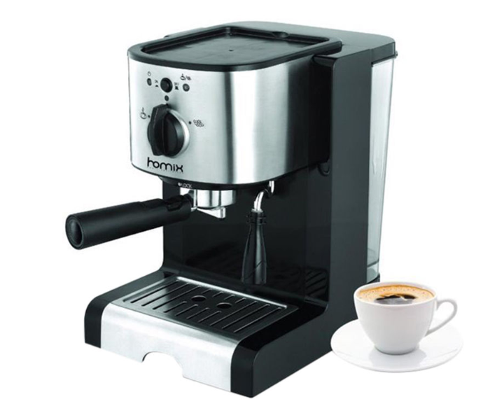 Homix CM4637CB 1.25 Litre Cappuccino Machine - Black and Silver - Zoom Image