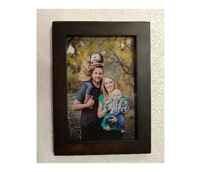 Liebe WD064 Portrait Wooden Photo Frame - Brown - Zoom Image