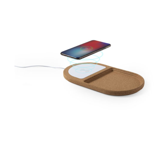 Dilfox 6525 Wireless Charger Organizer - Wood - Zoom Image 2