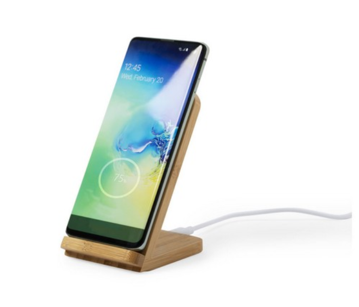 Dimper 6521 Wireless Charger with Holder - Wood - Zoom Image 3