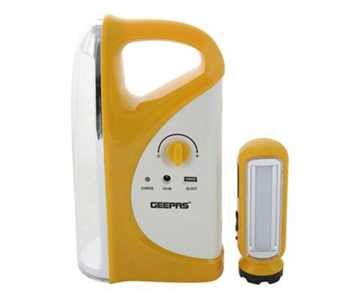 Geepas GEFL4664 18W Rechargeable LED Lantern with Torch - Yellow - Zoom Image 2