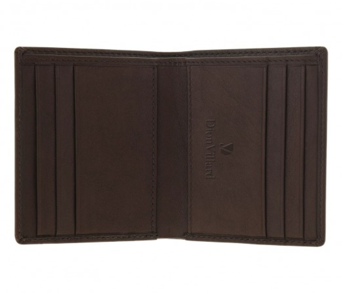 Dion Villard DVL1931BR Bi-fold Leather Wallet for Men - Brown  - Zoom Image 3