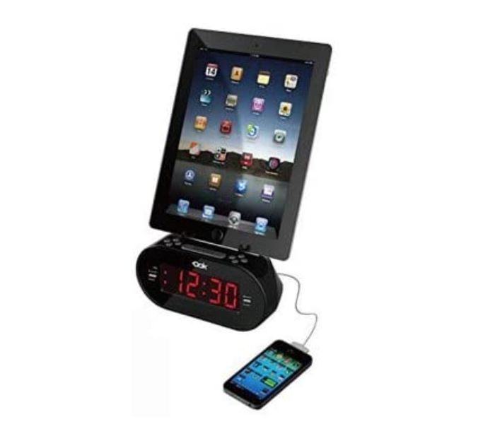 DOK001 Easy Dok Alarm Clock with Universal Smart Phone Cradle black - Zoom Image 1