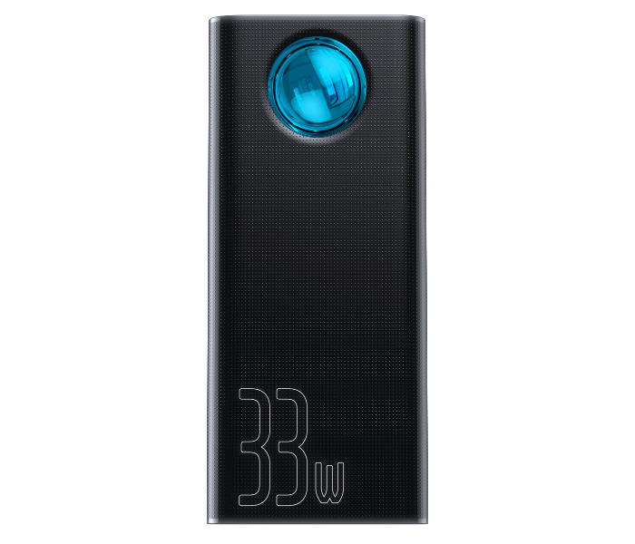 Baseus PPLG-01 Amblight 33W 30000mAh Quick Charge Digital Display Power Bank with 4XUSB Black - Zoom Image