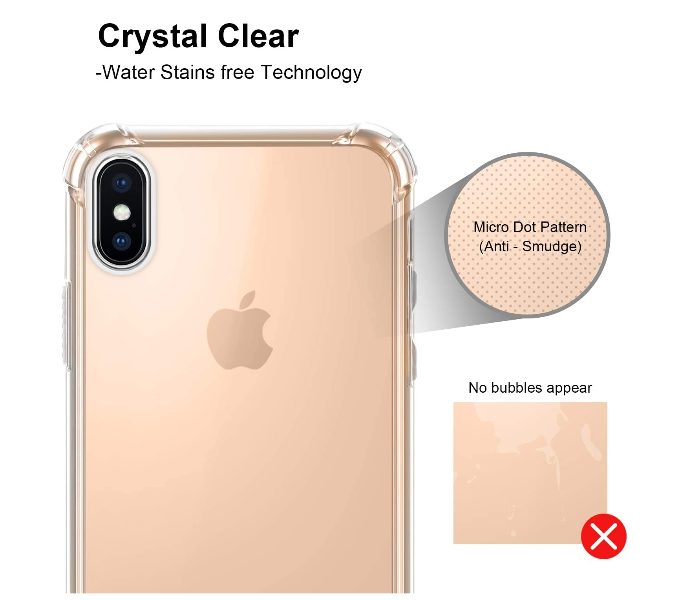 Generic MB Hybrid PC Hard Panel TPU Bumper Anti-Scratch Shockproof 6.5 inch Slim Cover For iPhone XS Max - Clear - Zoom Image 2