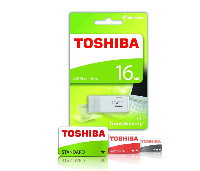 Toshiba U202 16GB TransMemory USB 2.0 Flash Drive - White - Zoom Image 3