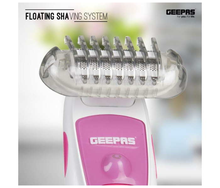 Geepas GLS86035UK Cordless Detachable Ladies Shaver - Pink and White - Zoom Image 2