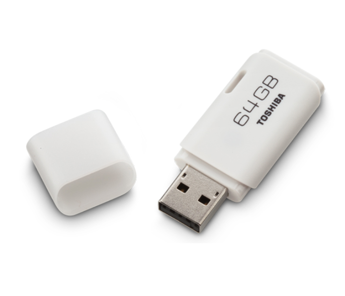 Toshiba U202 64GB TransMemory USB 2.0 Flash Drive - White - Zoom Image 1