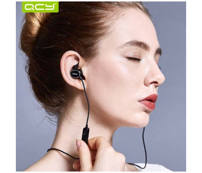 QCY M1C Sport Bluetooth Earphones Noise Reduction Magnetic Waterproof for iPhone - Black - Zoom Image 4