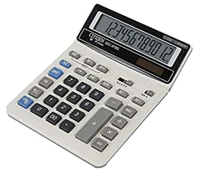 Citizen CTZ SDC 8780 12 Digit Basic Calculator White - Zoom Image