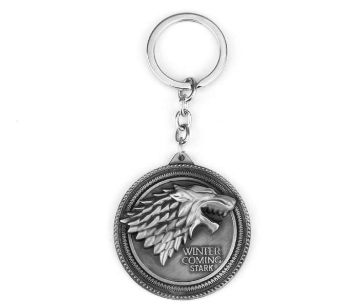 Zinc Alloy Metal Game of Thrones Stark Keychain Silver - Zoom Image 3