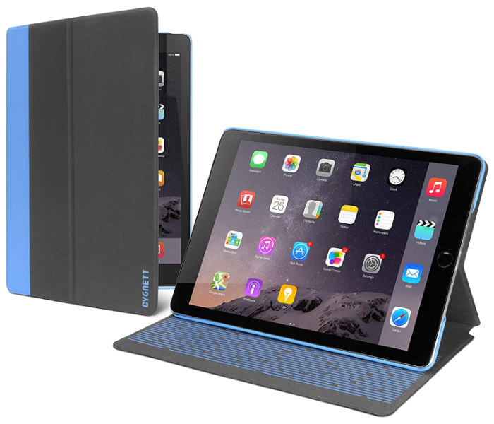 Cygnett Tekshell Multifocal Case for iPad Pro 9.7inch iPad Air 2 - Black and Blue - Zoom Image 1