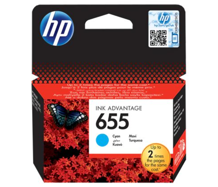 HP655C  Ink Advantage Cartridge Original Cyan group - Zoom Image