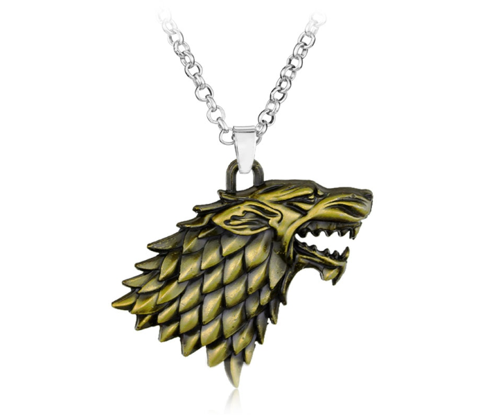 Necklace Stark Wolf Of Game Of Thrones Bronze - Zoom Image 2