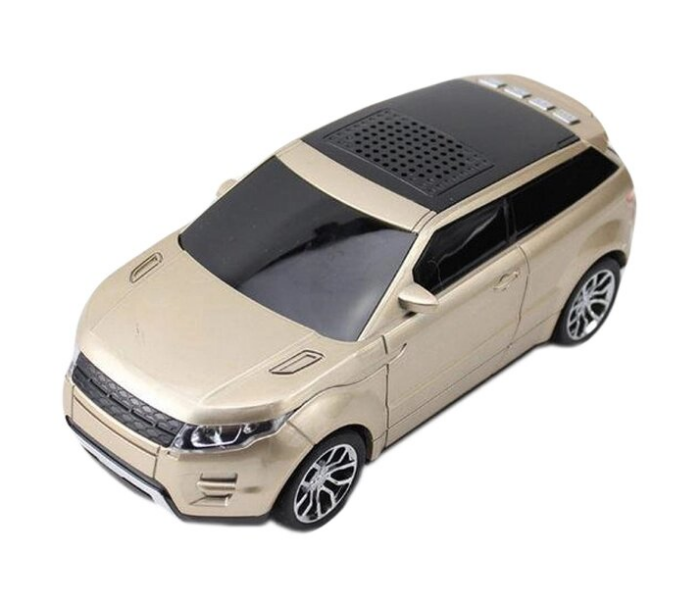 Portable Wireless Bluetooth Speaker WS-389 Range Rover Shape - Gold - Zoom Image