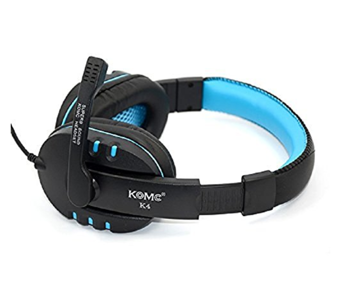 KOMC K4 Multimedia Stereo Gaming Headphone with Noise Cancelling Feature – Blue - Zoom Image 1