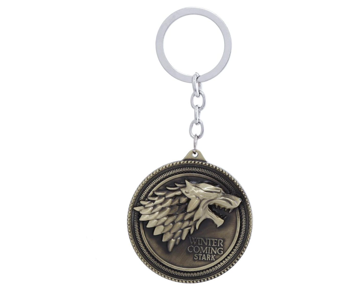 Zinc Alloy Metal Game of Thrones Stark Keychain Bronze - Zoom Image 2