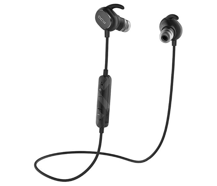 QCY M1C Sport Bluetooth Earphones Noise Reduction Magnetic Waterproof for iPhone - Black - Zoom Image 1