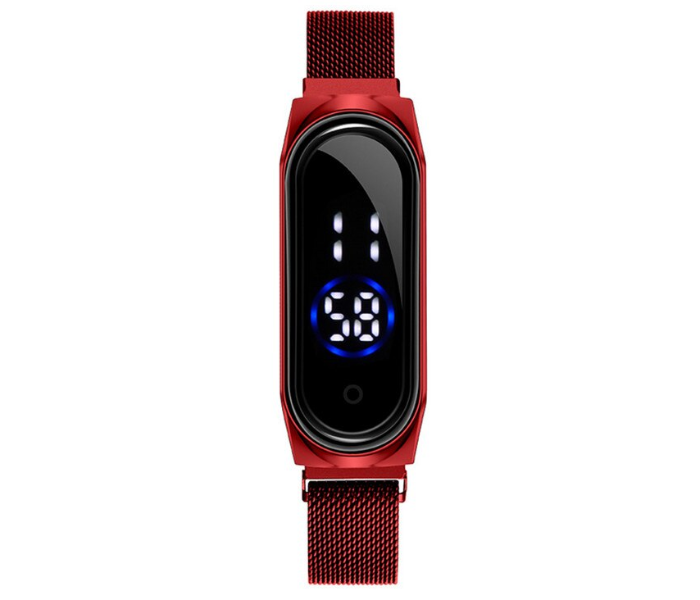 Jongo New Trend Digital Wrist Watch JA157-6 Touch Screen with Magnetic Mesh Belt -Red - Zoom Image