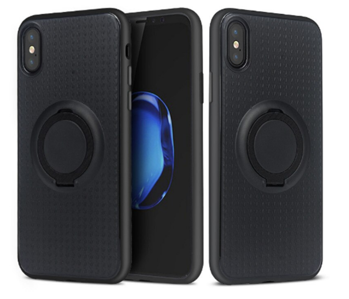 Soft TPU Outer Circle Car Holder Stand Magnetic Suction Bracket Finger Ring Holder Case For IPhone XR , Black - Zoom Image 6