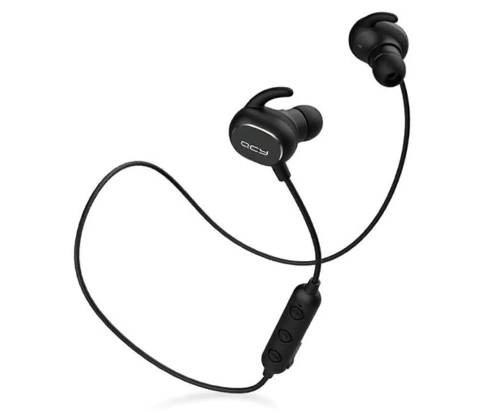 QCY QY19 Wireless Bluetooth In-Ear Stereo Sport Sweat proof In-Ear Stereo Earbuds Headphone With Mic - Black - Zoom Image 1