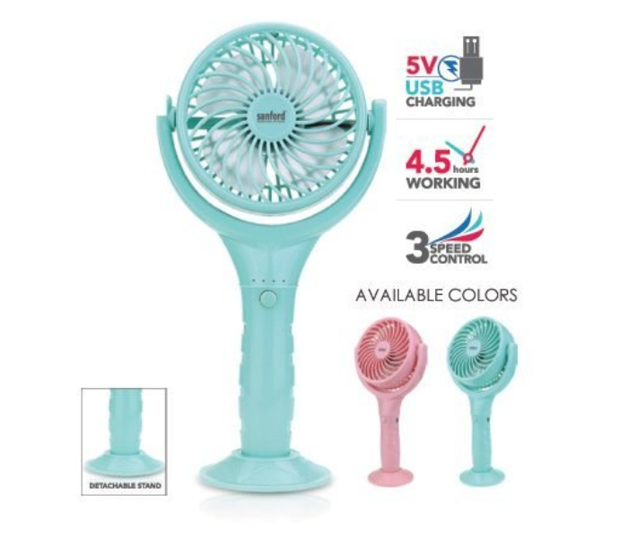 Sanford SF936HFN USB Hand Fan 4 Watts - Light Blue - Zoom Image 2