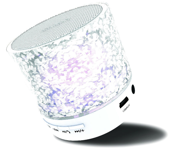 COBY CSBT-334 Lil Light Up Bluetooth Speaker White   - Zoom Image