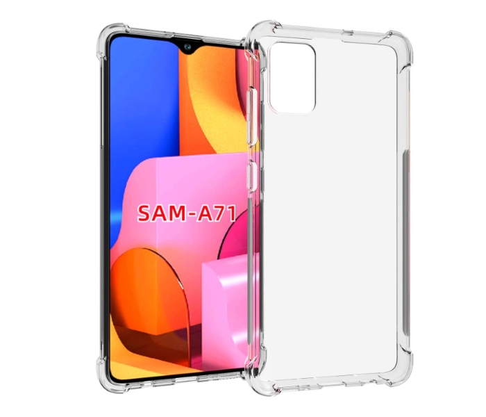 Generics AB02 MB Hybrid PC Hard Panel TPU Bumper Anti-Scratch Shockproof Case For Samsung Galaxy A71 - Transparent - Zoom Image 1