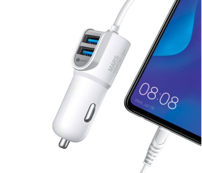 Audionic M90 Car Charger - White - Zoom Image