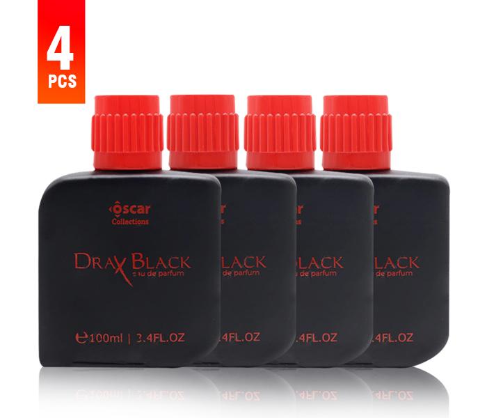 Oscar Collections 100 ml Drax Black Eau de Parfum Natural Spray  - Pack of 4 - Zoom Image