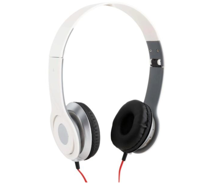 Compact Tri-Fold Design High Definition Single Pin Wired Stereo Headphones - Silver - Zoom Image