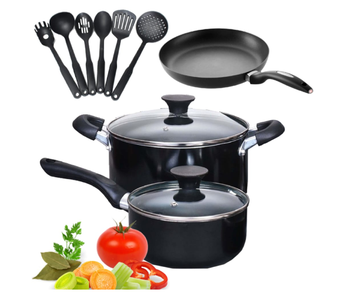 Royalmark RMCW-9811 Non- Stick Cookware Set 11 Pcs - Black - Zoom Image 2