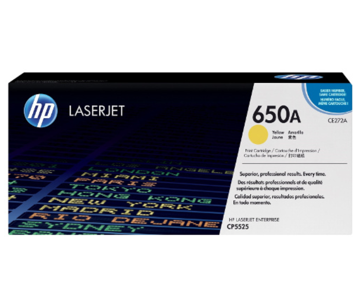 HP 650A CE272 LaserJet Toner Cartridge Original Yellow - Zoom Image