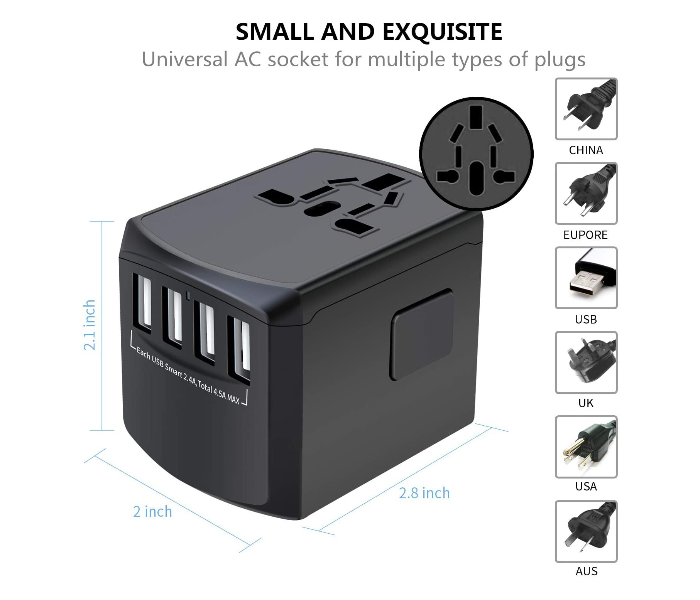 Multi Travel Adapter RMT001 - Black - Zoom Image 2