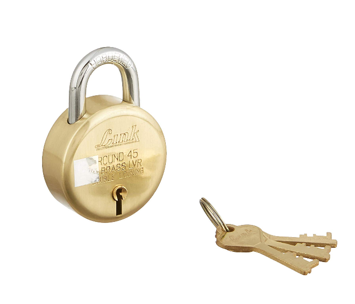 Link PT-70 Padlock with Double Locking System - Brass - Zoom Image