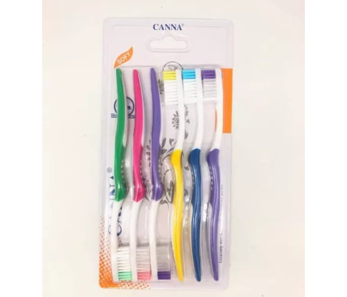 6 Sets EN-3906  of Flexible Tooth Brush – Multi Colour - Zoom Image