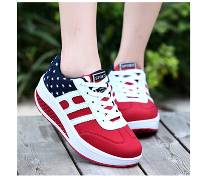 Women Casual Breathable Fashion Style Slip Wearable Shoes EU-40 – Red - Zoom Image 2